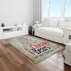 nfl chicago bears football team logo sport carpet rectangle area rug for living room light room ccb34