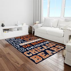 nfl chicago bears football team logo sport carpet rectangle area rug for living room light room ccb38