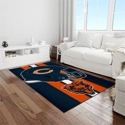 nfl chicago bears football team logo sport carpet rectangle area rug for living room light room ccb39