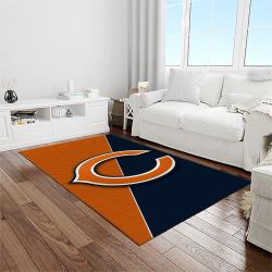 nfl chicago bears football team logo sport carpet rectangle area rug for living room light room ccb41