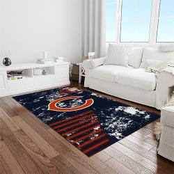 nfl chicago bears football team logo sport carpet rectangle area rug for living room light room ccb47