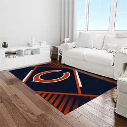 nfl chicago bears football team logo sport carpet rectangle area rug for living room light room ccb48