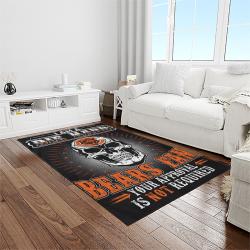 nfl chicago bears football team logo sport carpet rectangle area rug for living room light room ccb50