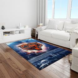 nfl chicago bears football team logo sport carpet rectangle area rug for living room light room ccb51