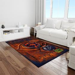 nfl chicago bears football team logo sport carpet rectangle area rug for living room light room ccb52