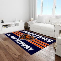 nfl chicago bears football team logo sport carpet rectangle area rug for living room light room ccb57