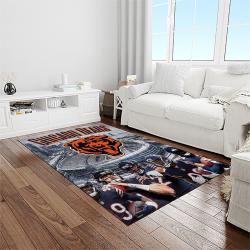 nfl chicago bears football team logo sport carpet rectangle area rug for living room light room ccb65