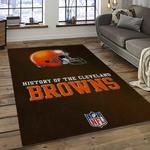 nfl cleveland browns football team logo sport carpet rectangle area rug for living room dark room cb01
