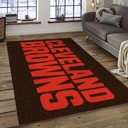 NFL Cleveland Browns Rectangle Rug Personalized Non-Slip Carpet Gift For Football Fans CB03