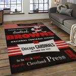 nfl cleveland browns football team logo sport carpet rectangle area rug for living room dark room cb11