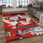 nfl cleveland browns football team logo sport carpet rectangle area rug for living room dark room cb13