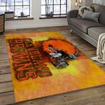nfl cleveland browns football team logo sport carpet rectangle area rug for living room dark room cb14