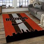 nfl cleveland browns football team logo sport carpet rectangle area rug for living room dark room cb19