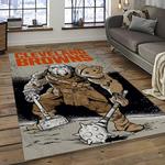 nfl cleveland browns football team logo sport carpet rectangle area rug for living room dark room cb20