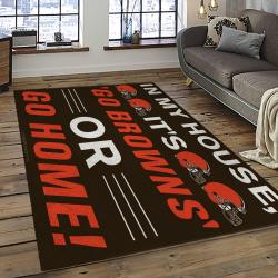 NFL Cleveland Browns Rectangle Rug Personalized Non-Slip Carpet Gift For Football Fans CB27