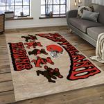 nfl cleveland browns football team logo sport carpet rectangle area rug for living room dark room cb29