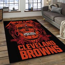 NFL Cleveland Browns Rectangle Rug Personalized Non-Slip Carpet Gift For Football Fans CB30
