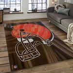 nfl cleveland browns football team logo sport carpet rectangle area rug for living room dark room cb33