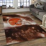nfl cleveland browns football team logo sport carpet rectangle area rug for living room dark room cb34
