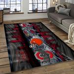 nfl cleveland browns football team logo sport carpet rectangle area rug for living room dark room cb35