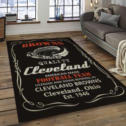 NFL Cleveland Browns Rectangle Rug Personalized Non-Slip Carpet Gift For Football Fans CB37