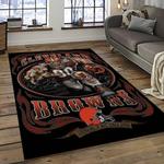 nfl cleveland browns football team logo sport carpet rectangle area rug for living room dark room cb39