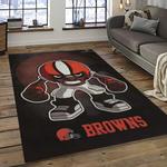 nfl cleveland browns football team logo sport carpet rectangle area rug for living room dark room cb40