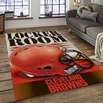 nfl cleveland browns football team logo sport carpet rectangle area rug for living room dark room cb47