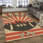 nfl cleveland browns football team logo sport carpet rectangle area rug for living room dark room cb54