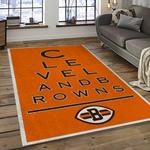 nfl cleveland browns football team logo sport carpet rectangle area rug for living room dark room cb55