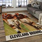 nfl cleveland browns football team logo sport carpet rectangle area rug for living room dark room cb57