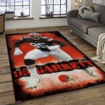 nfl cleveland browns football team logo sport carpet rectangle area rug for living room dark room cb59