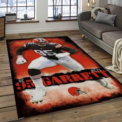 NFL Cleveland Browns Rectangle Rug Personalized Non-Slip Carpet Gift For Football Fans CB59