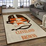 nfl cleveland browns football team logo sport carpet rectangle area rug for living room dark room cb61