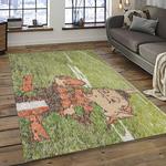 nfl cleveland browns football team logo sport carpet rectangle area rug for living room dark room cb64