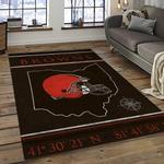 nfl cleveland browns football team logo sport carpet rectangle area rug for living room dark room cb70