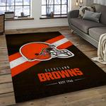 nfl cleveland browns football team logo sport carpet rectangle area rug for living room dark room cb76