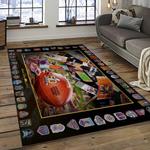 nfl cleveland browns football team logo sport carpet rectangle area rug for living room dark room cb77