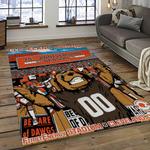 nfl cleveland browns football team logo sport carpet rectangle area rug for living room dark room cb79