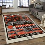 nfl cleveland browns football team logo sport carpet rectangle area rug for living room dark room cb80