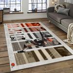 nfl cleveland browns football team logo sport carpet rectangle area rug for living room dark room cb84
