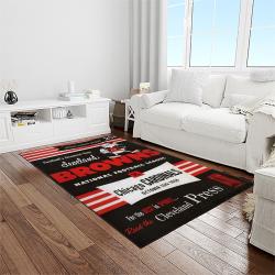 nfl cleveland browns football team logo sport carpet rectangle area rug for living room light room cb11