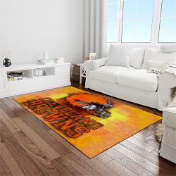 nfl cleveland browns football team logo sport carpet rectangle area rug for living room light room cb14