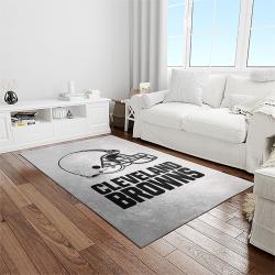 nfl cleveland browns football team logo sport carpet rectangle area rug for living room light room cb15