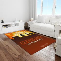 nfl cleveland browns football team logo sport carpet rectangle area rug for living room light room cb17