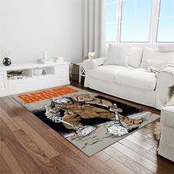 nfl cleveland browns football team logo sport carpet rectangle area rug for living room light room cb20