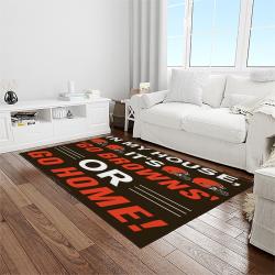 nfl cleveland browns football team logo sport carpet rectangle area rug for living room light room cb27