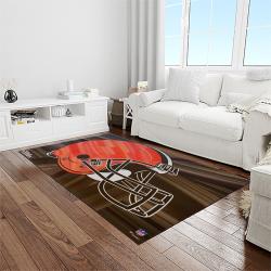 nfl cleveland browns football team logo sport carpet rectangle area rug for living room light room cb33