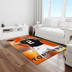nfl cleveland browns football team logo sport carpet rectangle area rug for living room light room cb36