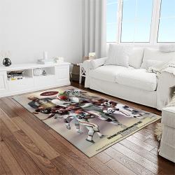nfl cleveland browns football team logo sport carpet rectangle area rug for living room light room cb45